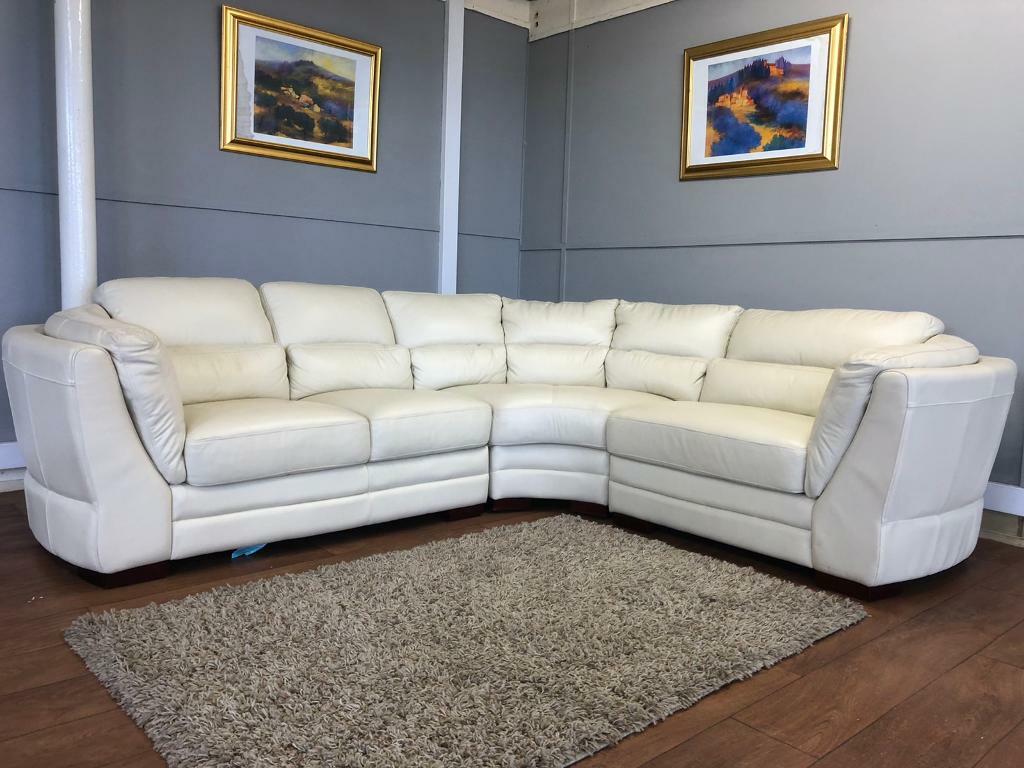 Brand new ex display Sofology real leather corner sofa in Bolton