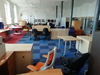 CLEARANCE AND USED OFFICE FURNITURE (DESKS, CHAIRS, FILING CABINETS, TAMBOURS) - FROM £45.00+VAT