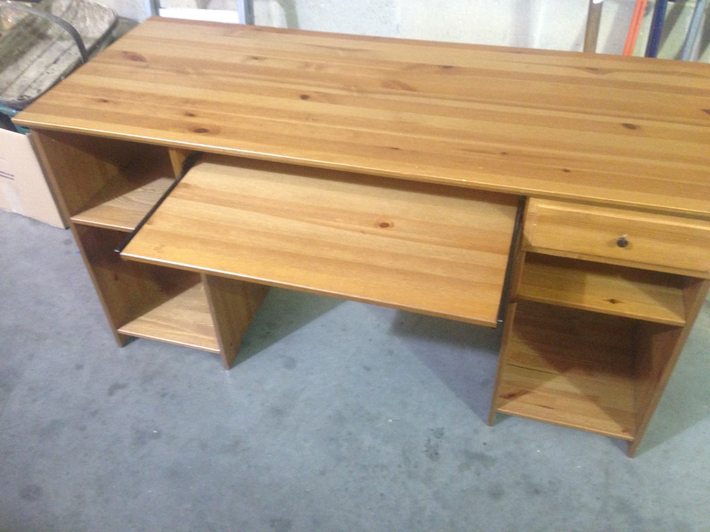 real pine wood desk IKea Matteus with drawer shelve in Norbury
