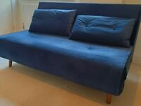 Haru Double Sofa Bed, Ocean Blue Velvet from Made
