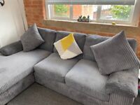 Amalfi 3-Seater Standard Back Left Hand Fabric Corner Chaise Sofa