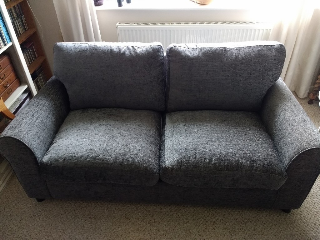 grey velvet sofa bed small