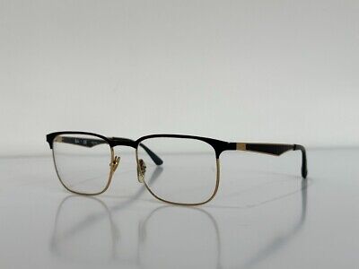 Ray Ban RB 6363 2890 Square Black Gold Eyeglasses Optical Frame 54-18-145