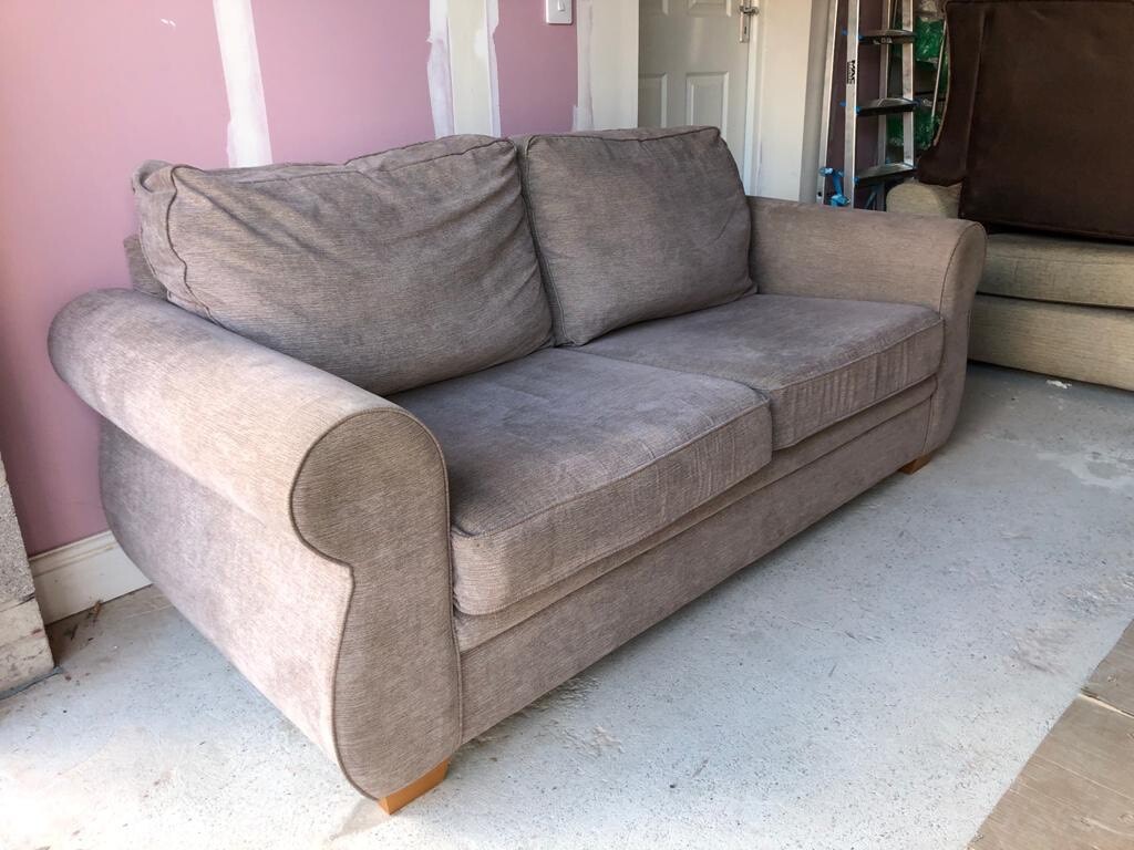 CAN DELIVER STONE COLOUR SOFA IN EXCELLENT CONDITION in Cardiff Bay, Cardiff Gumtree