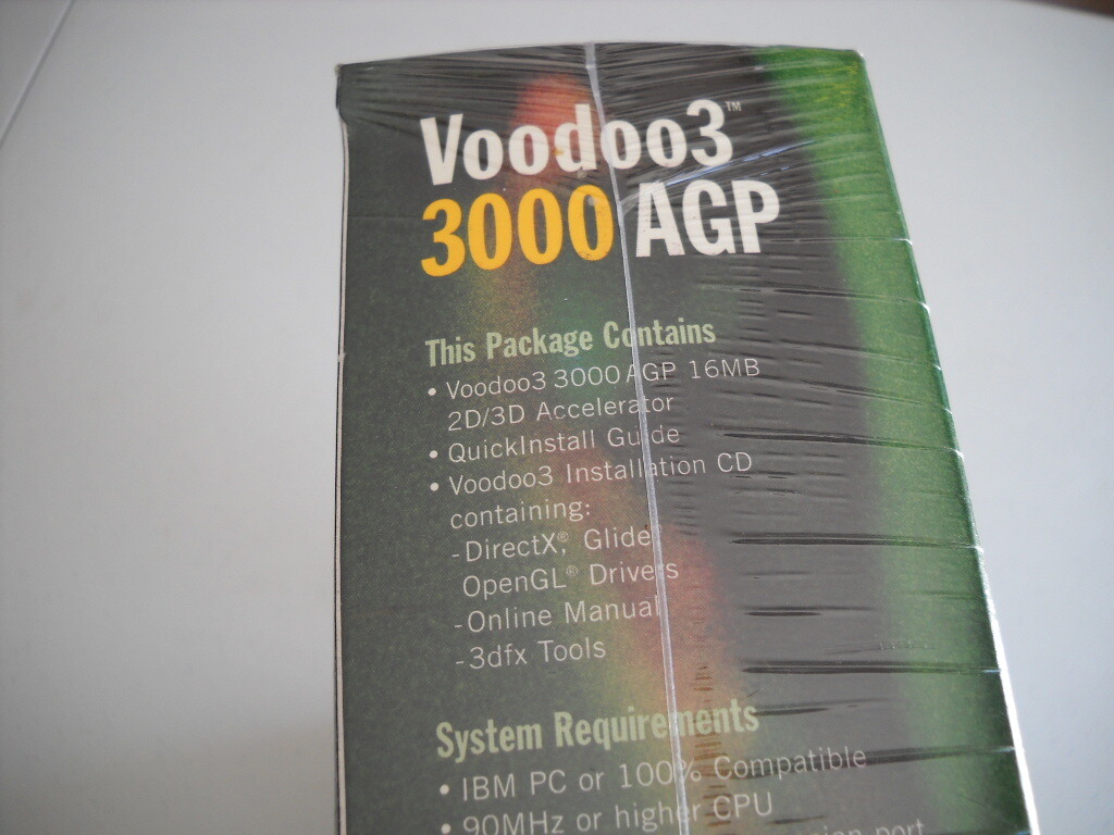 3dfx Voodoo3 3000 AGP    New in Sealed Box