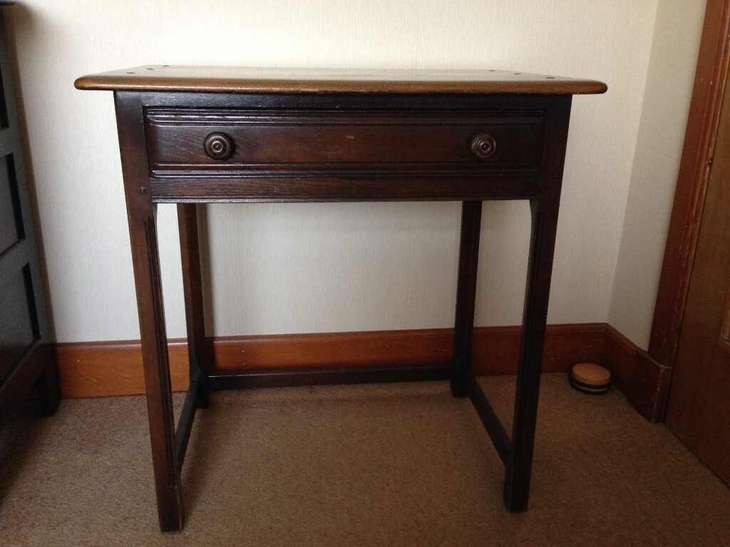 VINTAGE DARK WOOD 1960s ERCOL RARE SIDE TABLE / CARVING / CONSOLE TABLE