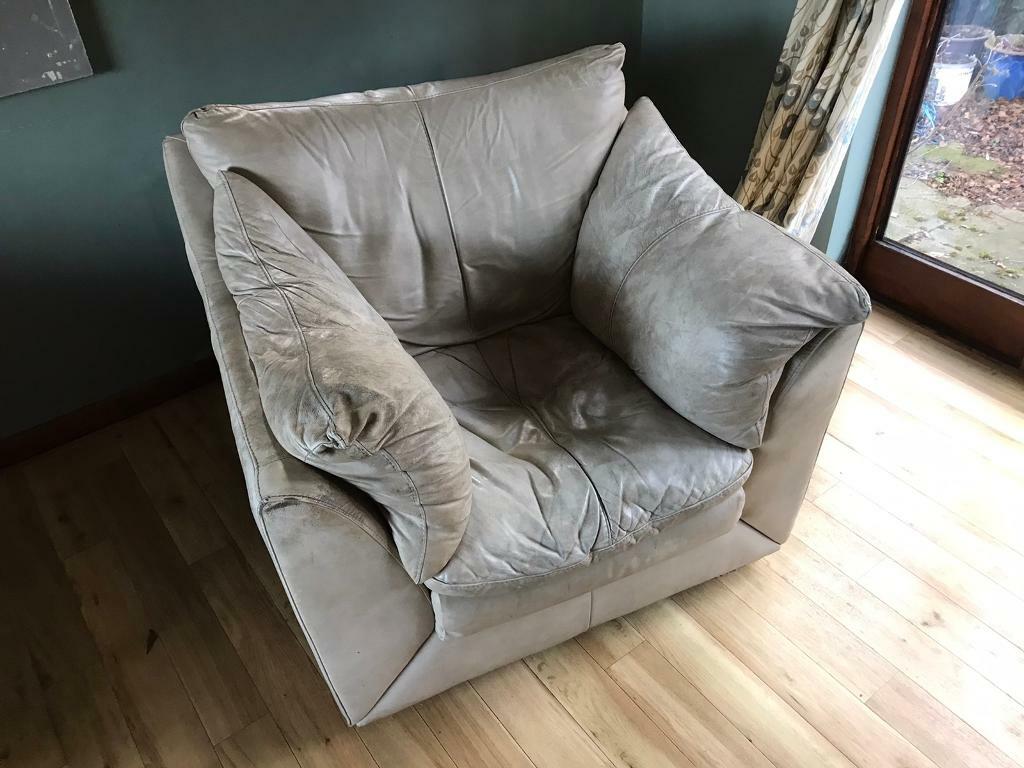 Leather armchair & footstool - Free! | in Norwich, Norfolk | Gumtree