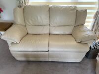 One Leather 2 Seater Sofa with one Recliner One Leather Chair with Recliner