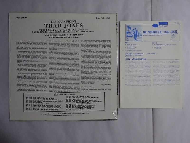 Thad Jones The Magnificent Thad Jones Blue Note BLP 1527