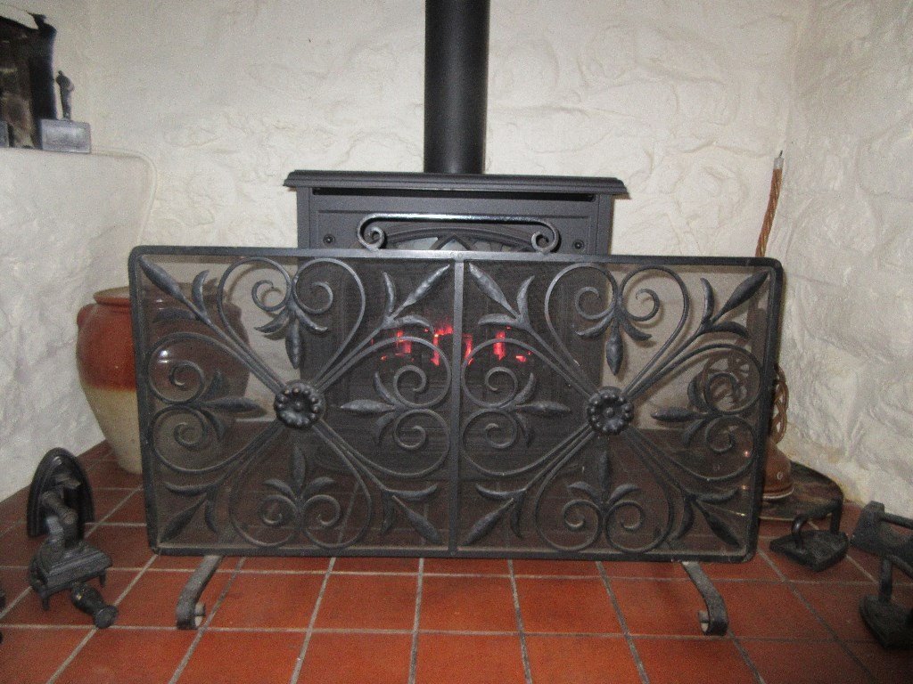 Ornate Cast Iron Fire guard: free standing | in Llandeilo ...