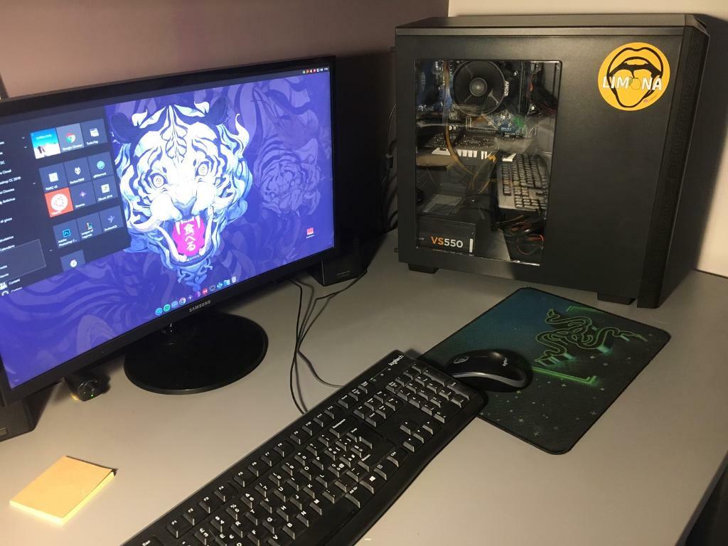 Gaming setup (pc+monitor+mouse;keyboard mousepad and speakers) | in Bow