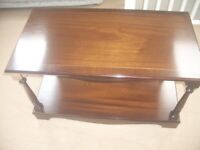 Antique/ Vintage Solid Mahogony Coffee Table with Gold inset. Excellent Condition. Approx 30 yrs old