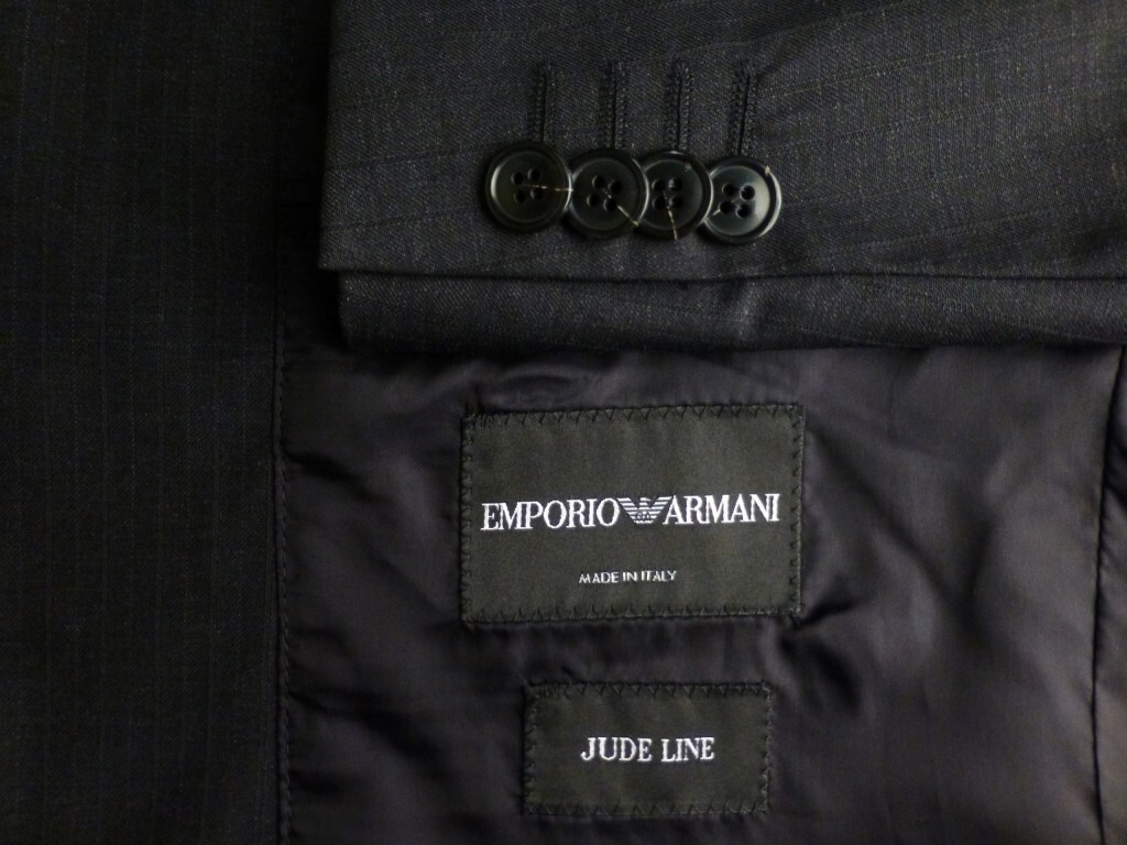 極美品EMPORIO ARMANIラミーチェックジャケットJUDEライン46 極美品EMPORIO ARMANIラミーチェックジャケットJUDEライン46