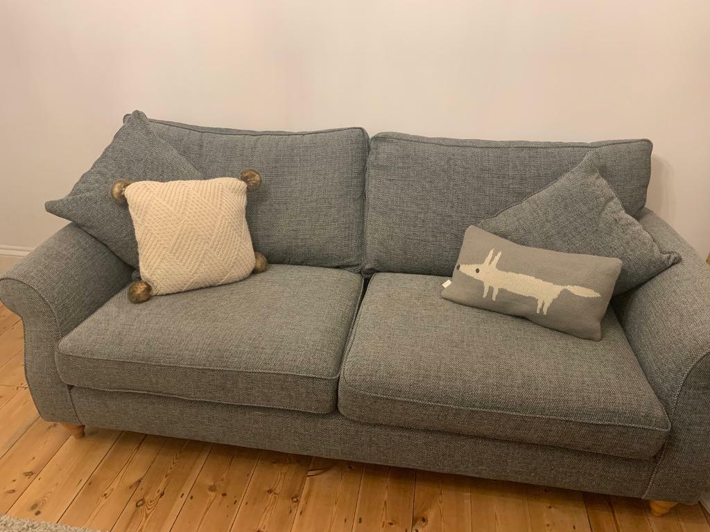NEXT Ashford Large Sofa with 2 scatter cushions - Dark Grey Textured Weave | in Longwell Green ...