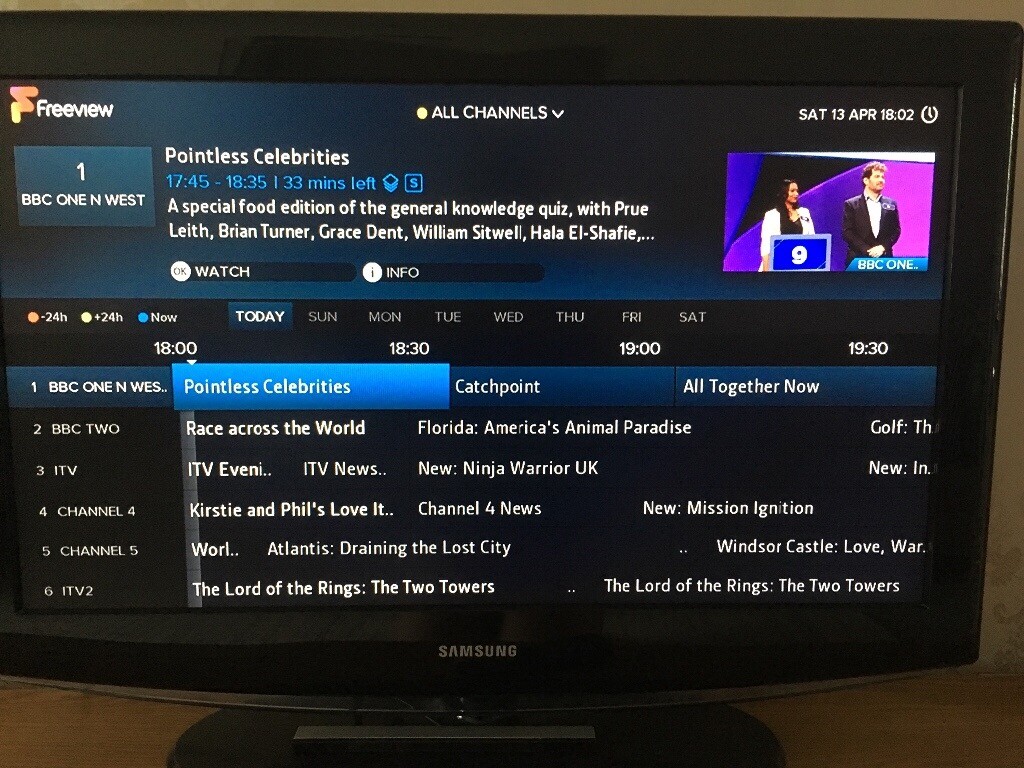 Samsung tv and free view box | in Sandbach, Cheshire | Gumtree
