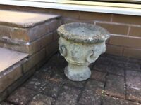 Vintage ornate urn garden planter. Heavy.