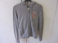 Ladies Hollister Grey Faux Fur Lined Hoodie - Size XS