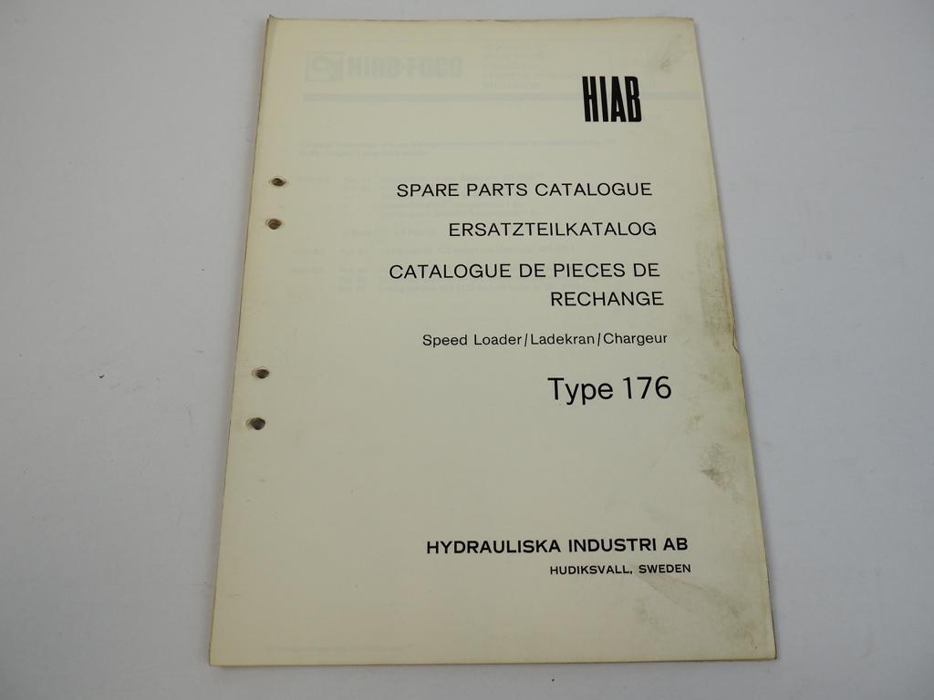 Hiab 176 Ladekran Ersatzteilliste Parts Book 1966