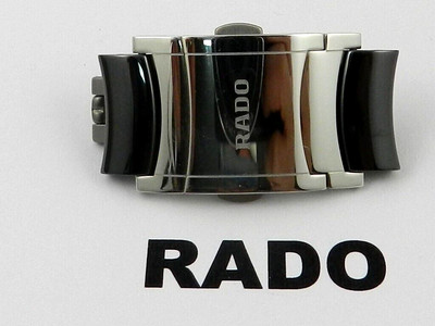 Rado Satinless Steel and  Black Ceramic  Clasp Closure Replacement  R30934712