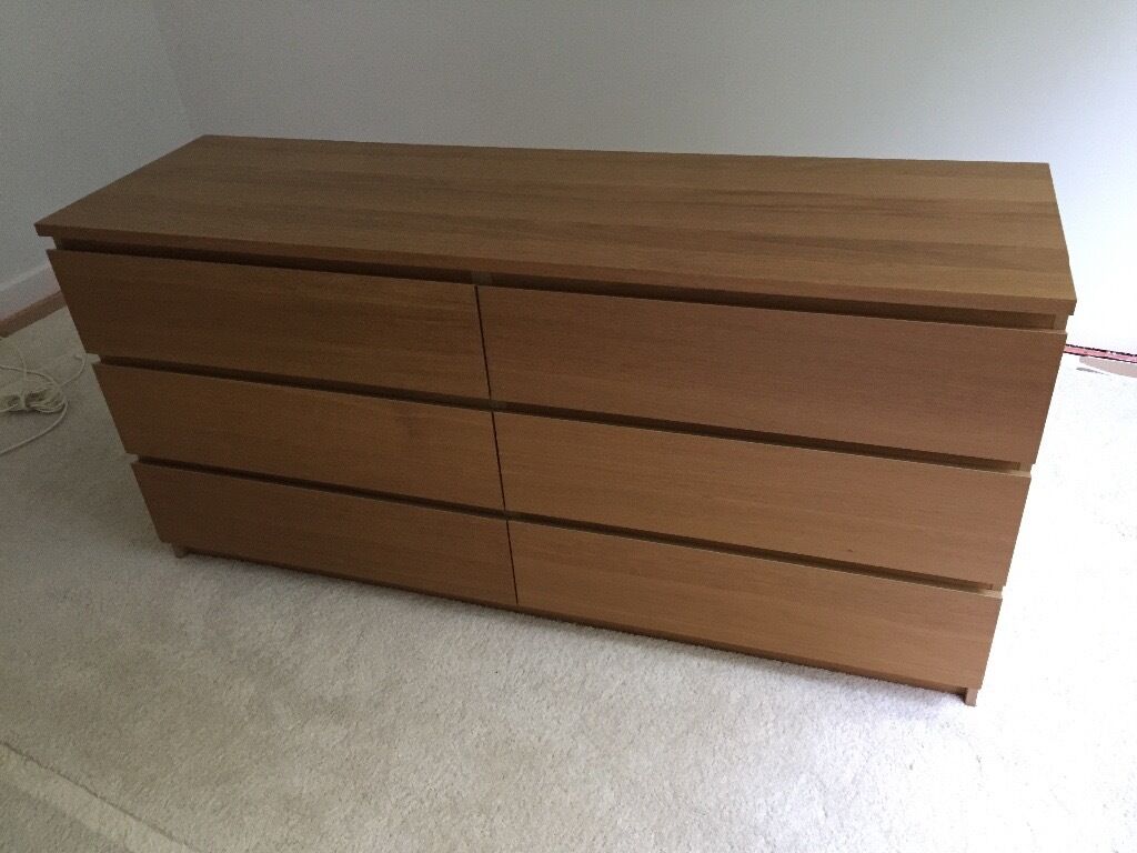 Ikea Malm 6 drawer chest of drawers -oak veneer | in Sale, Manchester | Gumtree1024 x 768