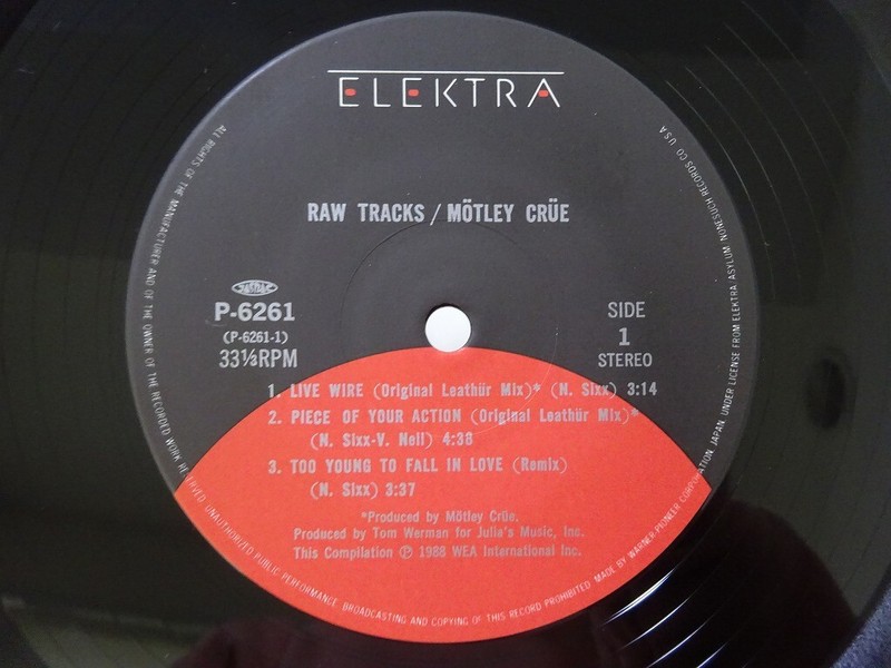 Motley Crue Raw Tracks Elektra P-6261 Japan VINYL LP OBI | eBay
