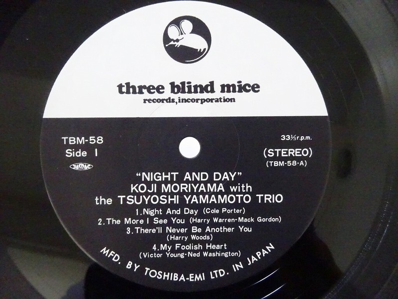 その他 LP Koji Moriyama Night And Day TBM58 THREE BLIND MICE Japan Vinyl /00260 Koji Moriyama With The ~ Night And Day Three Blind Mice TBM