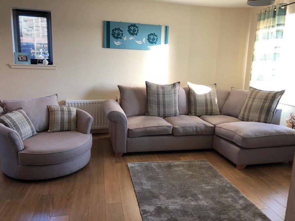 Corner Sofa and Swirl Chair in Edinburgh Gumtree
