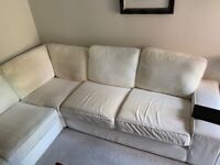 White large corner sofa