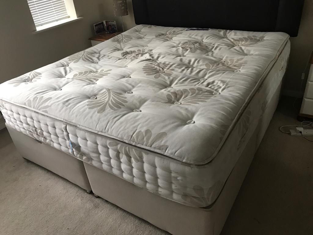 Super king size bed sleepmaster serenity range 2200 pocket springs pillow top mattress in