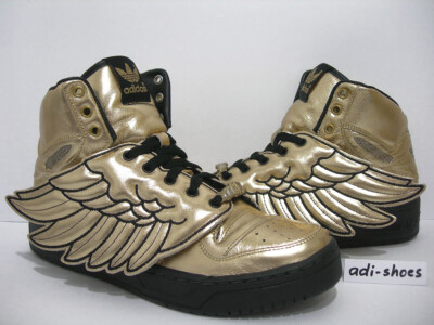 2009 ADIDAS JEREMY SCOTT JS WINGS METALLIC GOLD FIRST