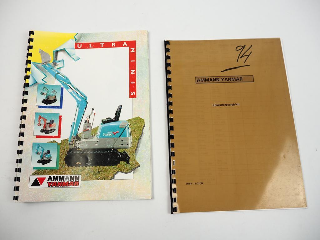 Ammann Yanmar Scoppy VIO B05 bis B50 Minibagger Prospekte Techn. Daten Vergleich