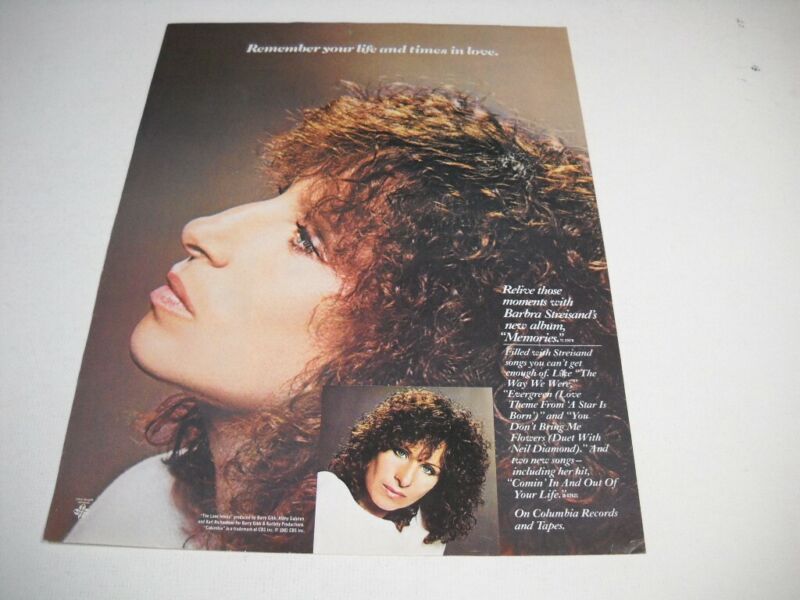 BARBRA STREISAND Remember Your Life And Times In Love... 1981 Promo Poster Ad