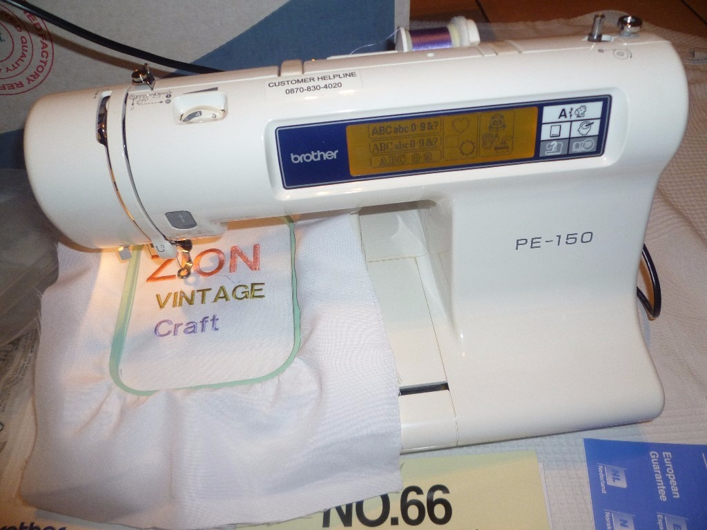 Brother PE150 Computerized EMBROIDERY Sewing Machine(LETTERS, NUMBERS