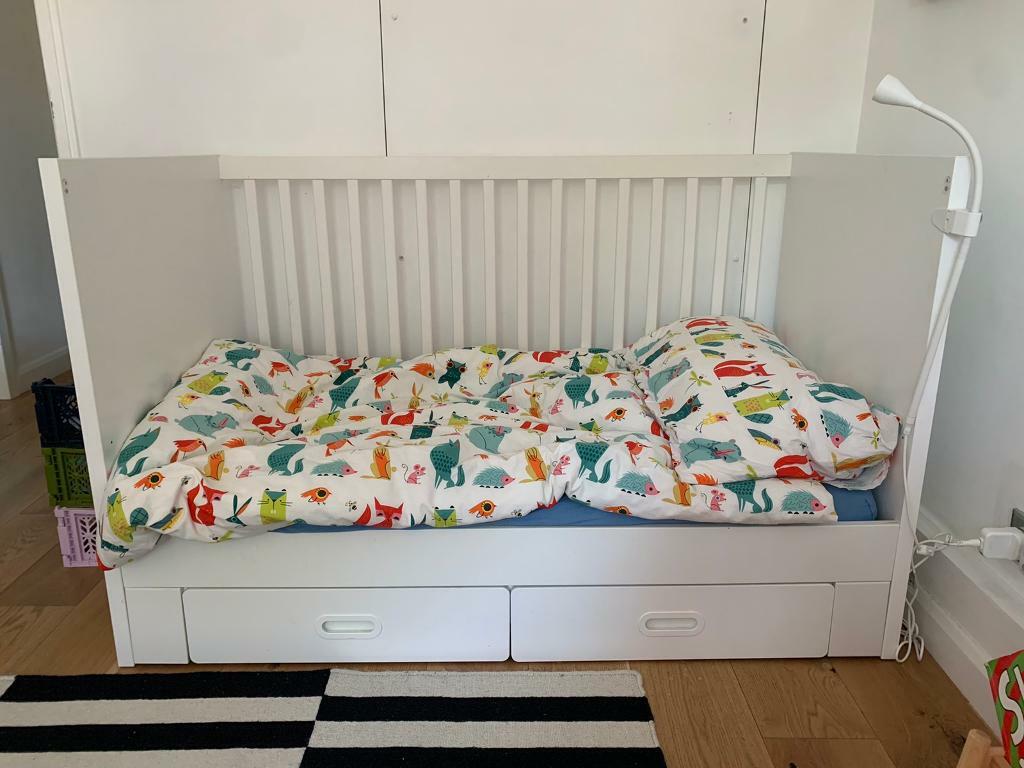 Cot bed with drawers white, Ikea in Dalston, London Gumtree