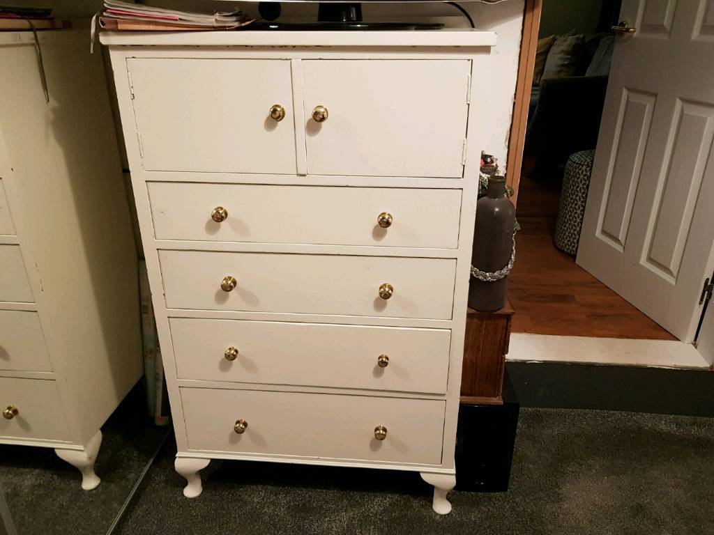 Vintage Retro Tallboy Tall Boy Sideboard Console Dresser ...