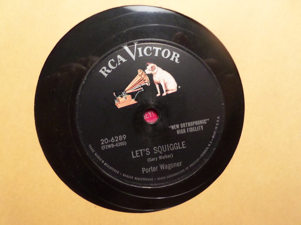 RCA VICTOR 78 RECORD 20-6289/PORTER WAGONER/LET'S SQUIGGLE