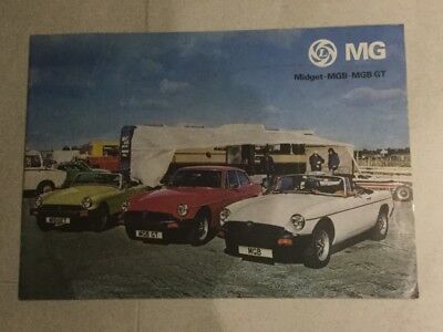 MG MIDGET, MGB AND MGB GT SALES BROCHURE   1977