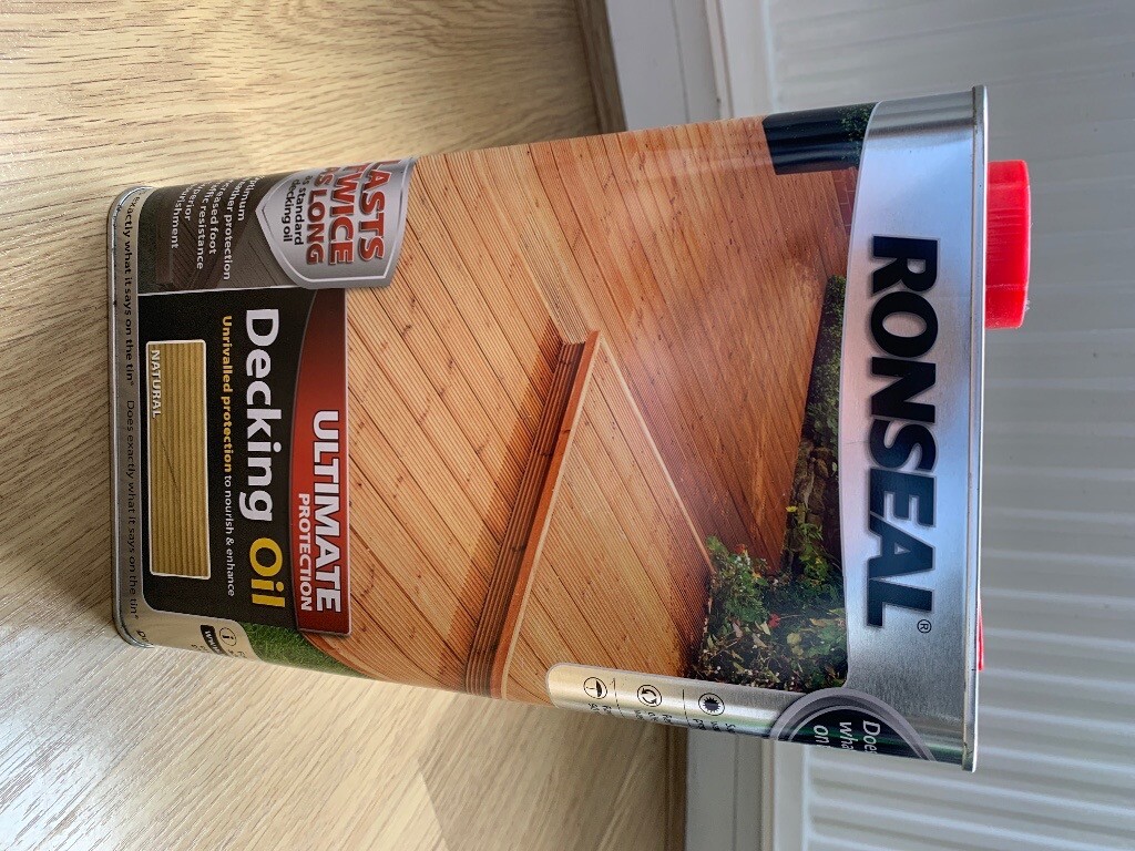 RONSEAL PERFECT FINISH DECKING OIL 5ltr Natural BRAND NEW NEVER USED