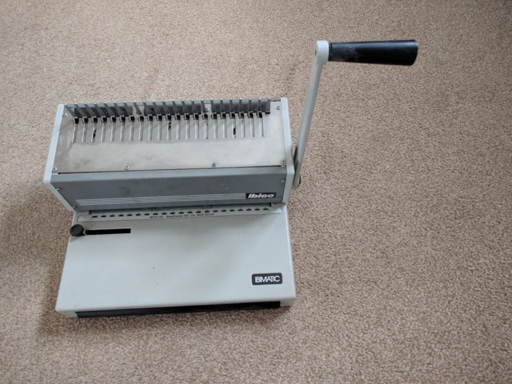 Ibico Ibimatic Heavy Duty Manual Comb Binding machine with Catch Tray
