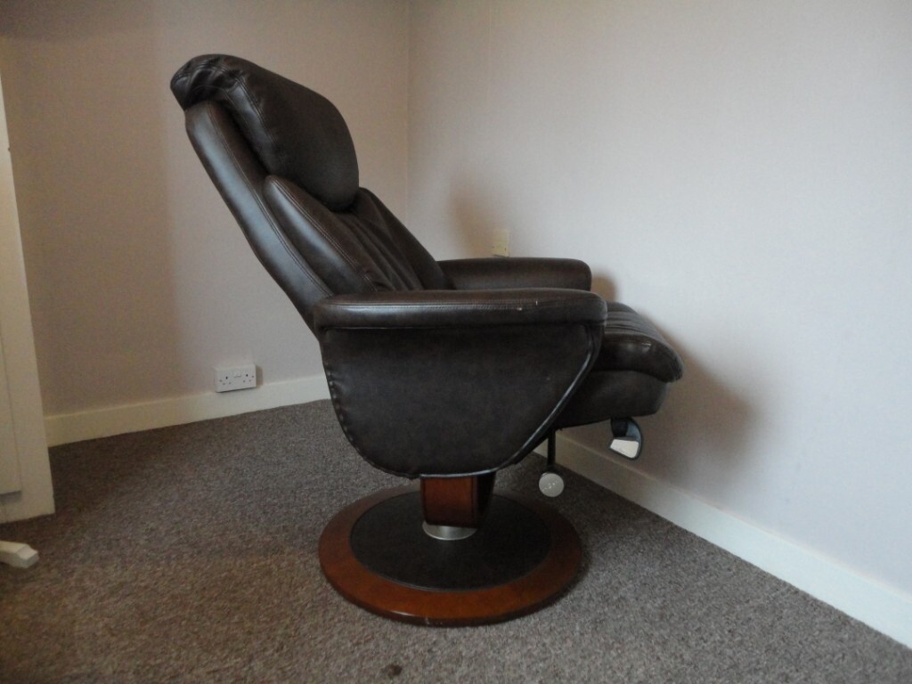 la z boy lazy boy recliner Chair Rondell Brown Leather Swivel Office