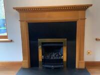 Solid oak fire surround with slips