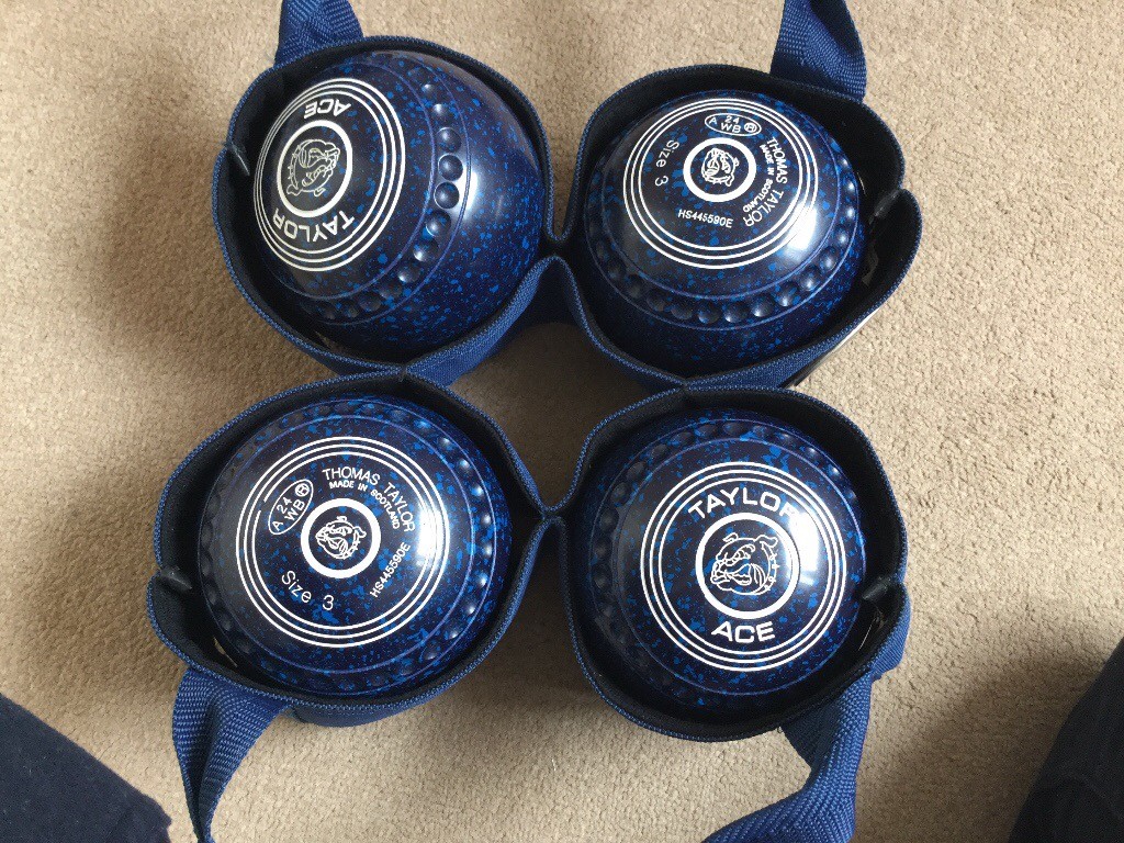 Taylor Ace Size 3 blue speckled lawn bowls. in Kilmarnock, East Ayrshire Gumtree