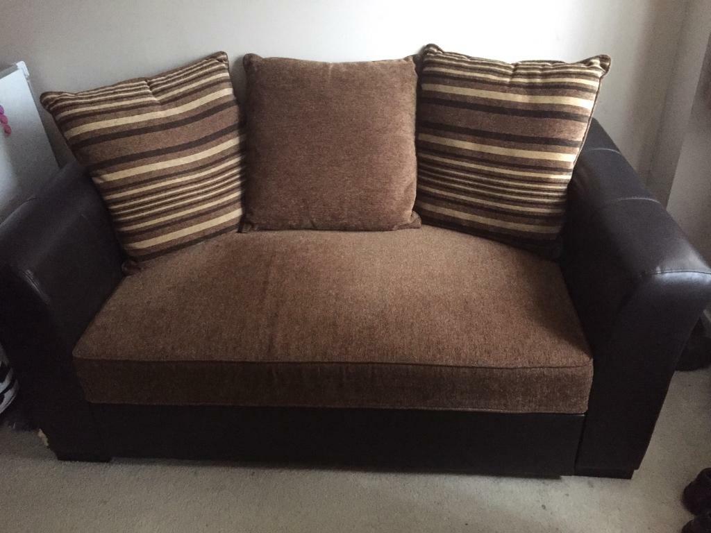 Brown Two Seater Sofa Bed in Livingston, West Lothian Gumtree