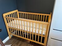 John Lewis Cot with Mattress (Never used)