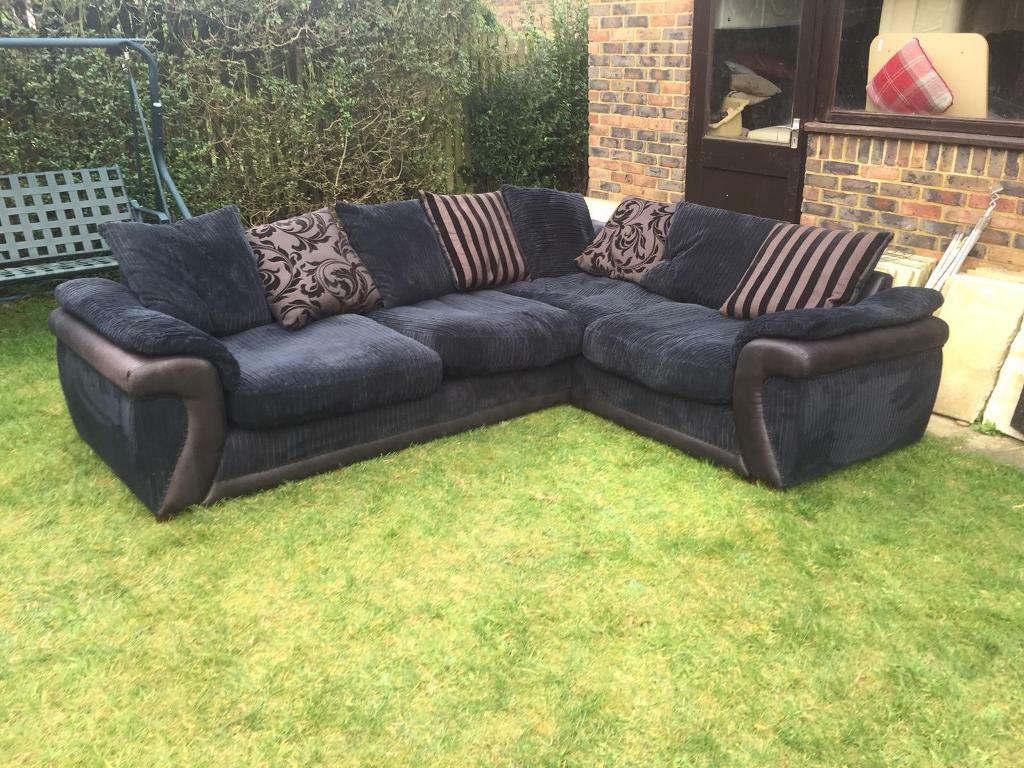 large navy blue reversible corner sofa can deliver in Luton