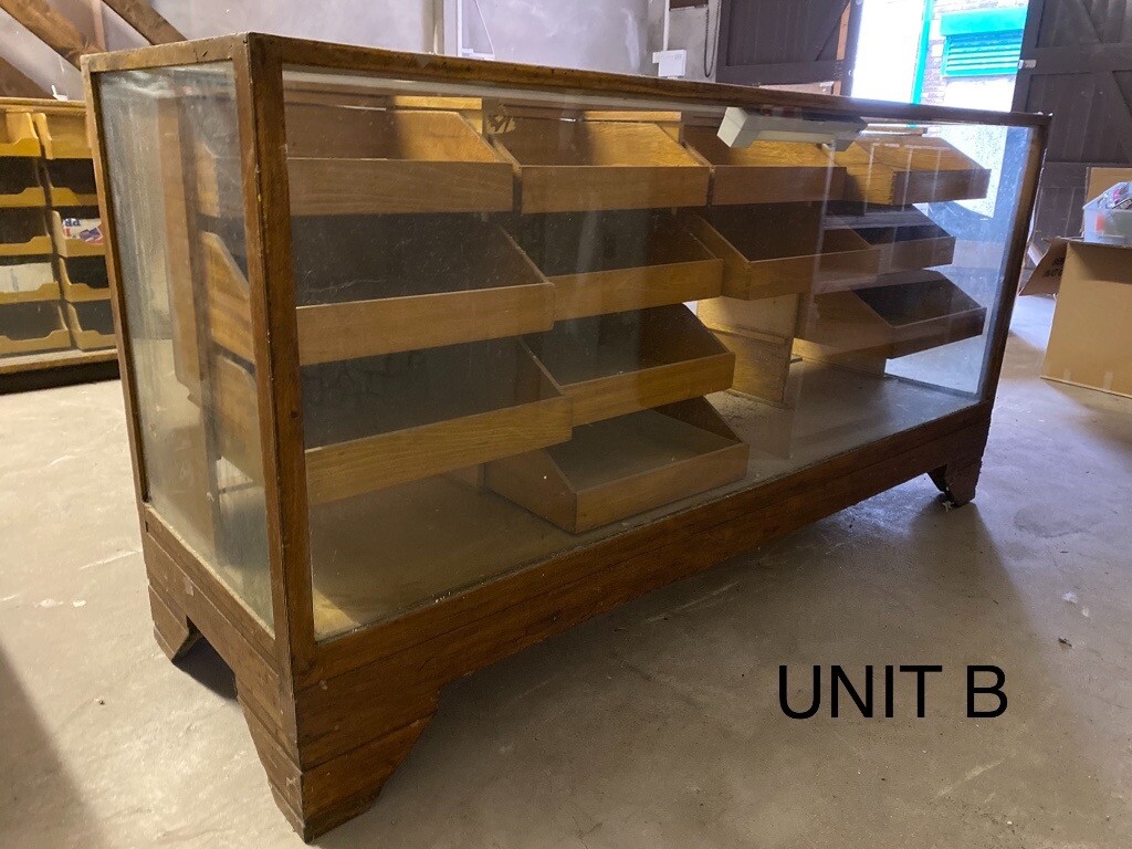 Vintage Glass Display Shop Counters 50s Haberdashery Glass Display Shop Counters in Swansea