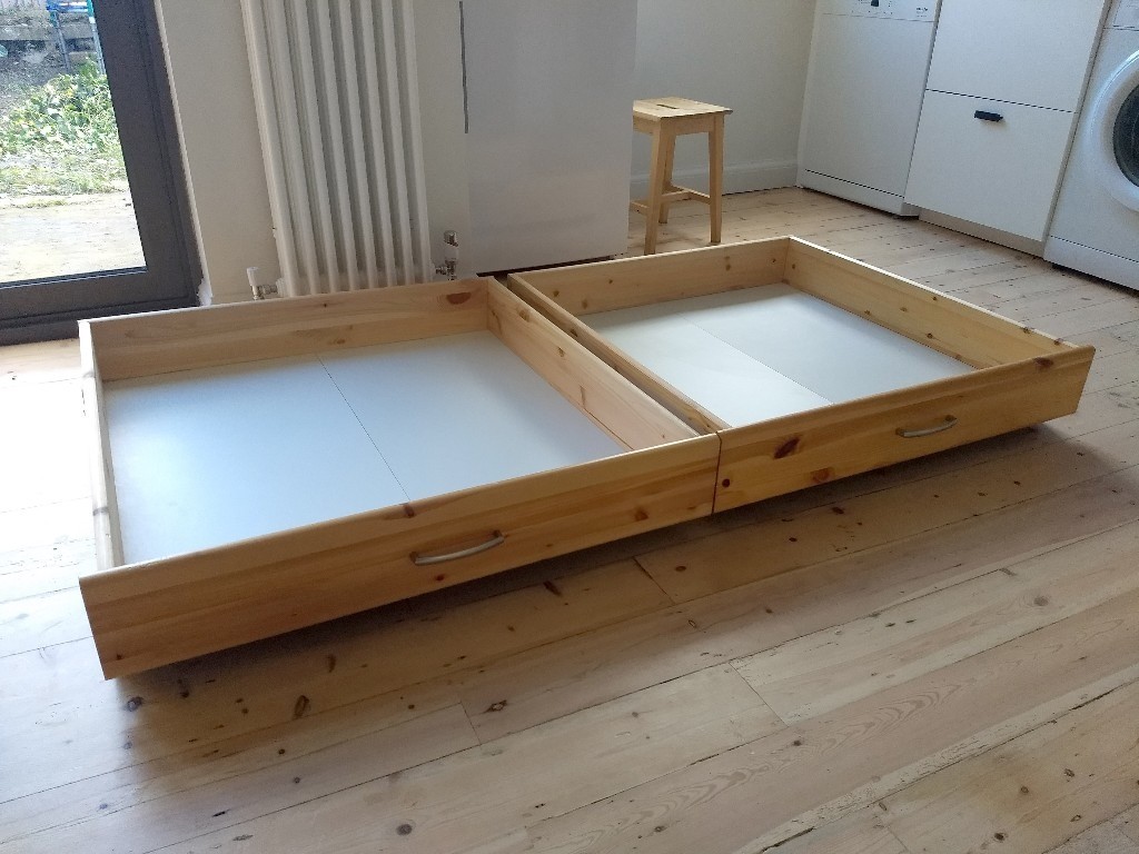 2 X Flexa Under Bed Storage Drawers On Wheels In Leyton