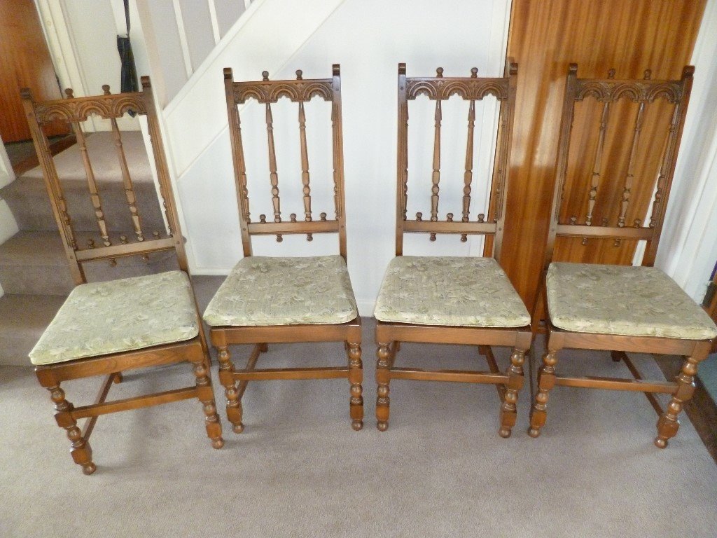 4 x Ercol Dining Chairs Golden Dawn Old Colonial style in Emsworth
