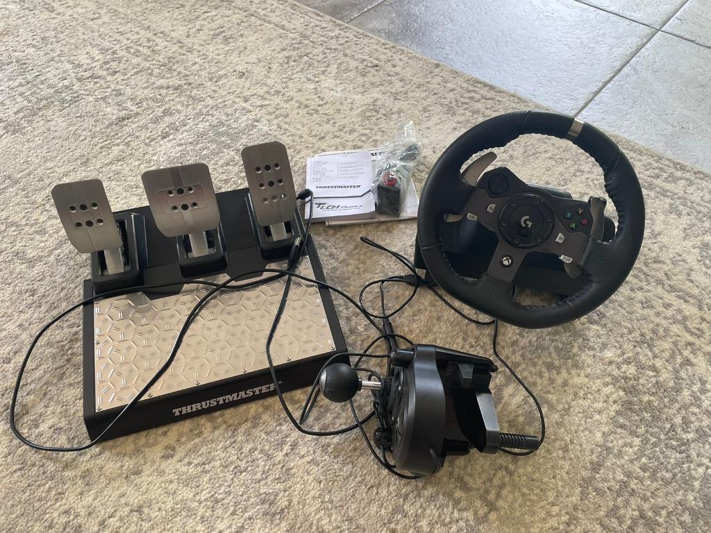 Logitech G920 wheel with gear stick & Thrustmaster TLCM pedals in Oxford, Oxfordshire Gumtree