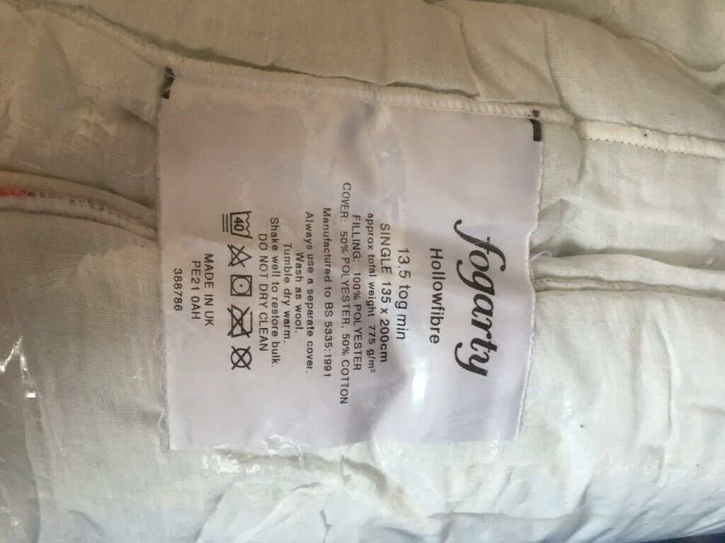 Fogarty Hollow Fibre 13 5 Tog Single Duvet In Lower Earley